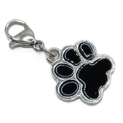 Pfote Charm schwarz Clip Anhänger Bettelarmband Kinder