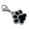 Pfote Charm schwarz Clip Anhänger Bettelarmband Kinder