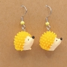 niedliche gelbe Igel Ohrhänger Ohrringe Modeschmuck