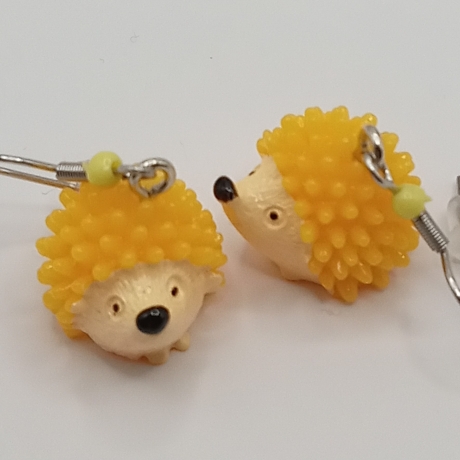 niedliche gelbe Igel Ohrhänger Ohrringe Modeschmuck