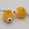 niedliche gelbe Igel Ohrhänger Ohrringe Modeschmuck