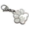 Pfote Charm weiß Clip Anhänger Bettelarmband Kinder