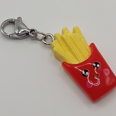 Pommes Fast Food Stück Clip Anhänger Bettelarmband Kinder
