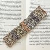 Lesezeichen Grau Schwarz bunt verschiedene Formen handgestrickt 