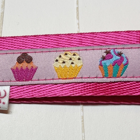 Schlüsselband Cupcakes Muffins Törtchen genäht ca 2,5 x 15 cm