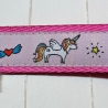 Schlüsselband Einhorn Borte auf Webband ca 2,5 x 15 cm