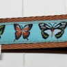 Schlüsselband Schmetterlinge Borte auf Webband ca 2,5 x 15 cm
