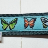 Schlüsselband Schmetterlinge Borte auf Webband ca 2,5 x 15 cm