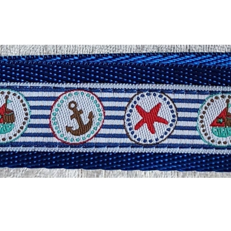 Maritimes Schlüsselband Anker Fische Möwen Schiffe ca 2,5x14 cm