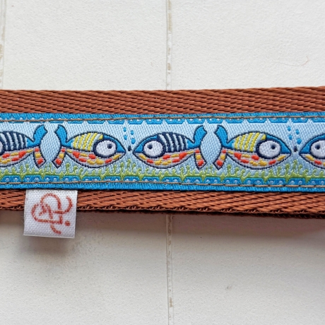 Maritimes Schlüsselband Anker Fische Möwen Schiffe ca 2,5x14 cm