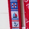 Maritimes Schlüsselband Anker Fische Möwen Schiffe ca 2,5x14 cm