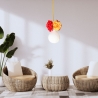 Romantische Rosenblüten Lampe für Kinder- & Jugendzimmer Rot Gelb