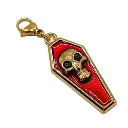 Sarg Schädel Halloween Gothic Clip Anhänger Charm Bettelarmband