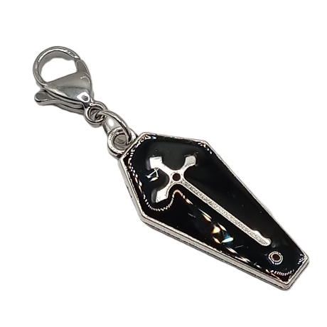 Sarg Kreuz Halloween Gothic Clip Anhänger Charm Bettelarmband