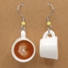 Kaffeetassen gelb Kaffee Tasse Ohrhänger Ohrringe Modeschmuck