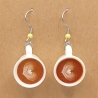 Kaffeetassen gelb Kaffee Tasse Ohrhänger Ohrringe Modeschmuck