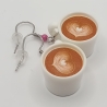Kaffeetassen pink Kaffee Tasse Ohrhänger Ohrringe Modeschmuck