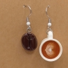 Kaffeebohne und Tasse Ohrhänger Ohrringe Modeschmuck