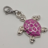 Schildkröte Charm pink Clip Anhänger Bettelarmband Kinder