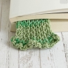 Lesezeichen Grün verschiedene Formen handgestrickt