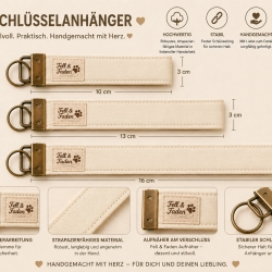 Schlüsselanhänger aus Stoff – Handgemacht