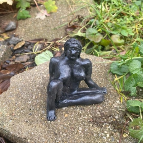 ceramic nude female sitting