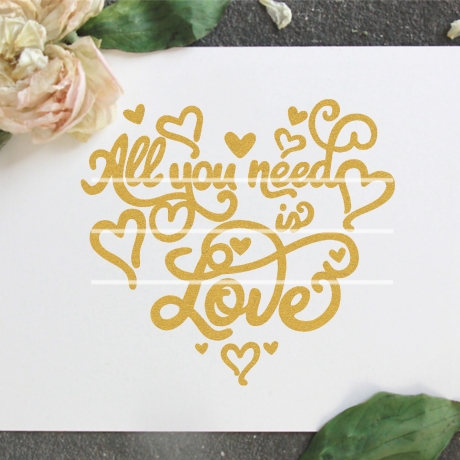 All You need is Love Plotterdatei SVG DXF FCM