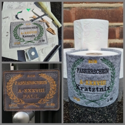 Ferberline Stickdatei MugRug Set ITH Passierschein ab 10x10