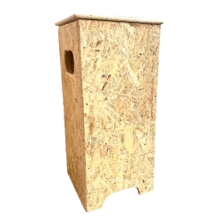 Gelber Sack Ständer aus Holz