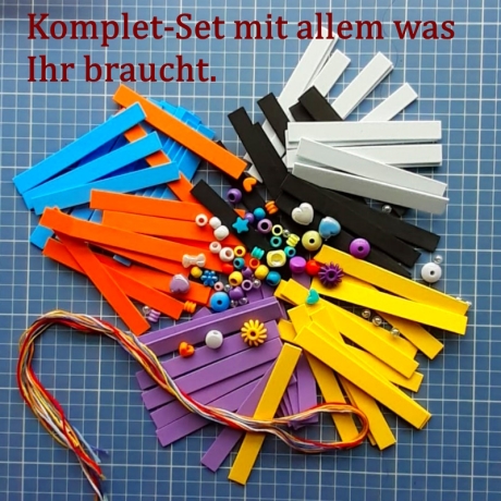 Windspiel selber basteln Kinder-Bastelset, 3 Windspiele Spiralen