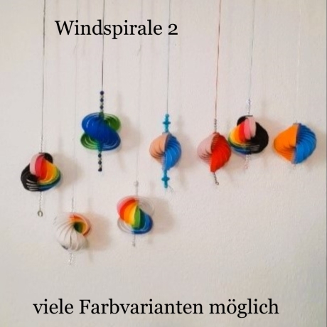 Windspiel selber basteln Kinder-Bastelset, 3 Windspiele Spiralen