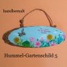 Gartenschild - Bin im Garten mit den Hummeln bummeln - Türschild