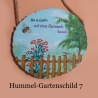 Gartenschild - Bin im Garten mit den Hummeln bummeln - Türschild