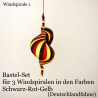 Windspiel basteln Kinder-Bastelset, 3 Windspiele Deutschland-Fahn