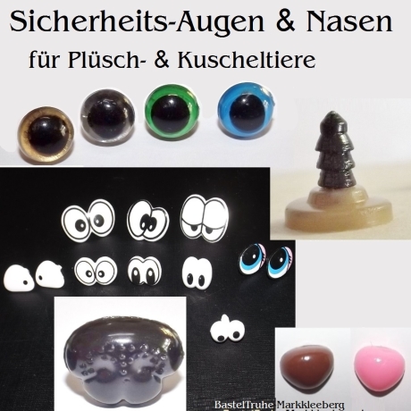 Teddy-Nase Sicherheitsaugen Plüschtier-Nase Hundenase Stubsnase