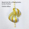 Windspiel basteln Bastelset 3x Wind-Mobile in Gold & Silber-Set 