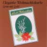 Weihnachtskarte frohe Weihnachten Festtag-Karte Weiß-Grün Oval