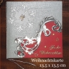 Weihnachtskarte frohe Weihnachten Festtags-Karte Rot & Silber