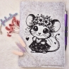 Ferberline Stickdatei Scribble Blumenmausi ab 10x10