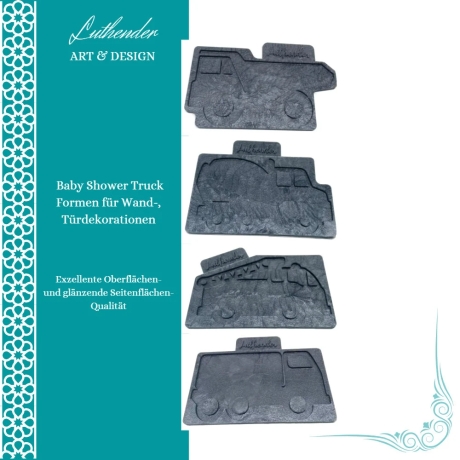 Baby Shower Silikonform Truck Formen, verschiedenen Varianten