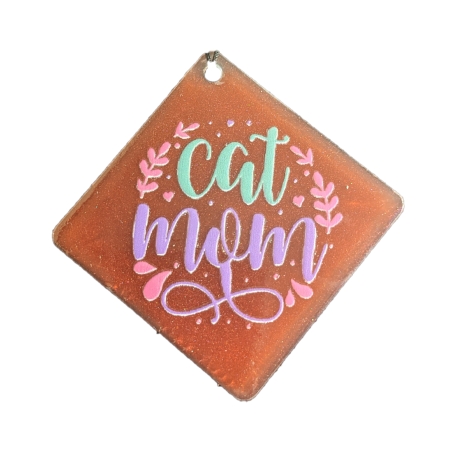 Anhänger Cat Mom Rot