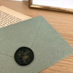 3 Wachssiegel Briefsiegel • Tannenbaum • dunkelgrün gold