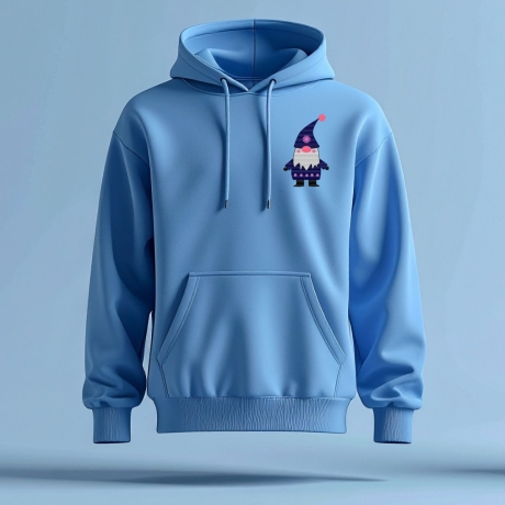 Stickdatei Blauer Winter-Gnom 52,32 x 82,94 mm DMC-Farben