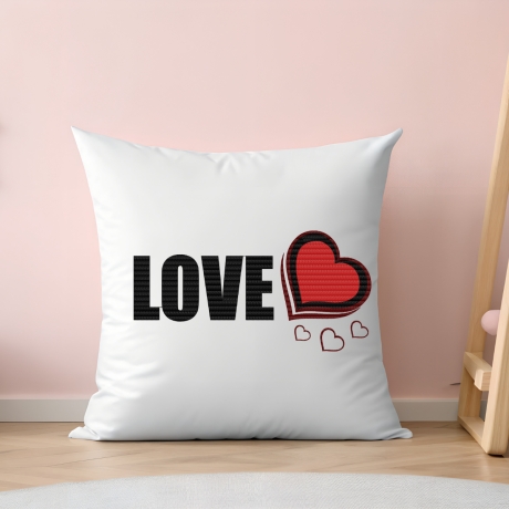 Stickdatei LOVE mit Herzen Digitaler Download