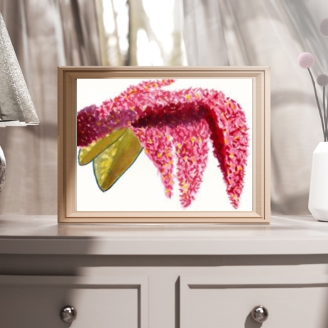 Garten Fuchsschwanz Handgemaltes Aquarell Original