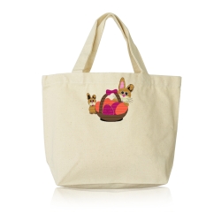 Zwei Osterhasen mit Ostereier Korb Stickdatei 10 x 10 cm