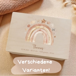 Erinnerungsbox Regenbogen Einschulung Geburt Geburtstag Taufe