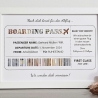 personalisiertes Geldgeschenk - Borading Pass - zur Rente