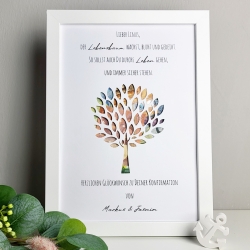 personalisiertes Geldgeschenk - Lebensbaum - zur Konfirmation