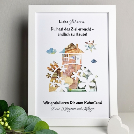 personalisiertes Geldgeschenk - Garten - zum Ruhestand